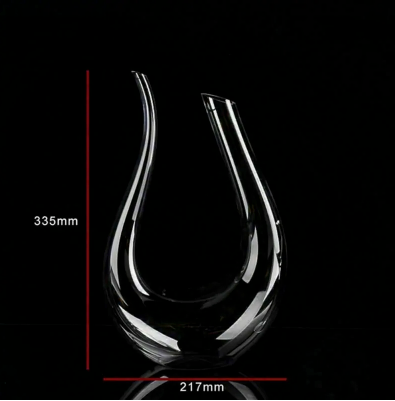 Crystal U-shaped 1500ml Wine Decanter Harp Swan Decanter Creative Wine Separator Clear Wine Aerator Glass Wine Decanter Bottle